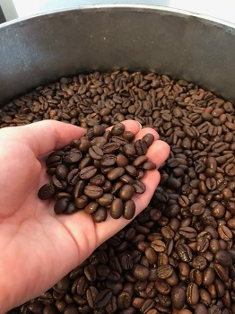 Foto vom frisch gemahlenen Kaffee